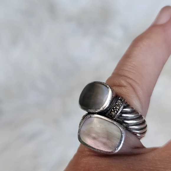 Vintage Deco style sterling wrap ring 5.5 - Picture 5 of 11